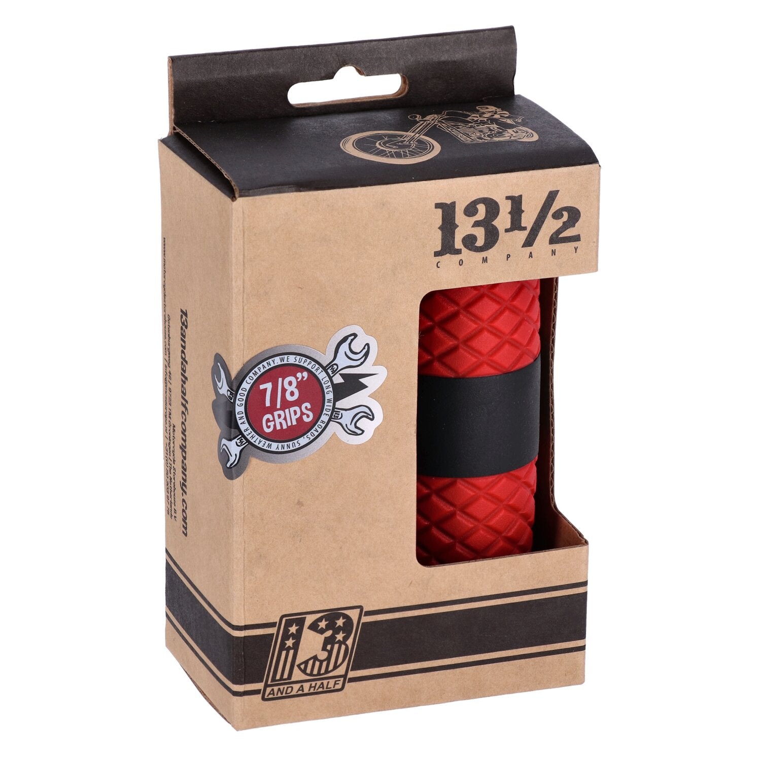 13 and a half company 13 1/2 Outlaw grips black/red 7/8"