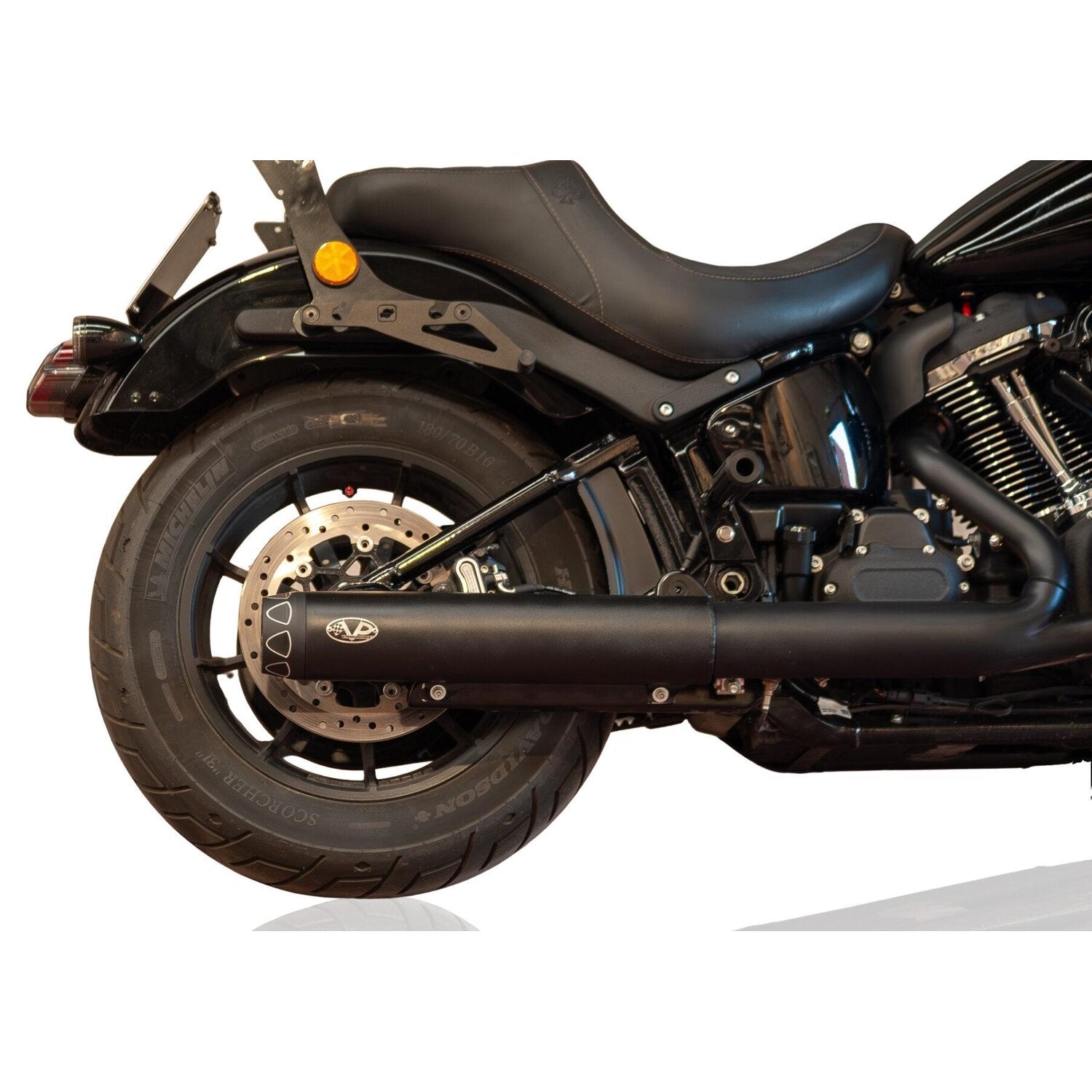 V performance 2-1 slip-on muffler - Rebel series - Black