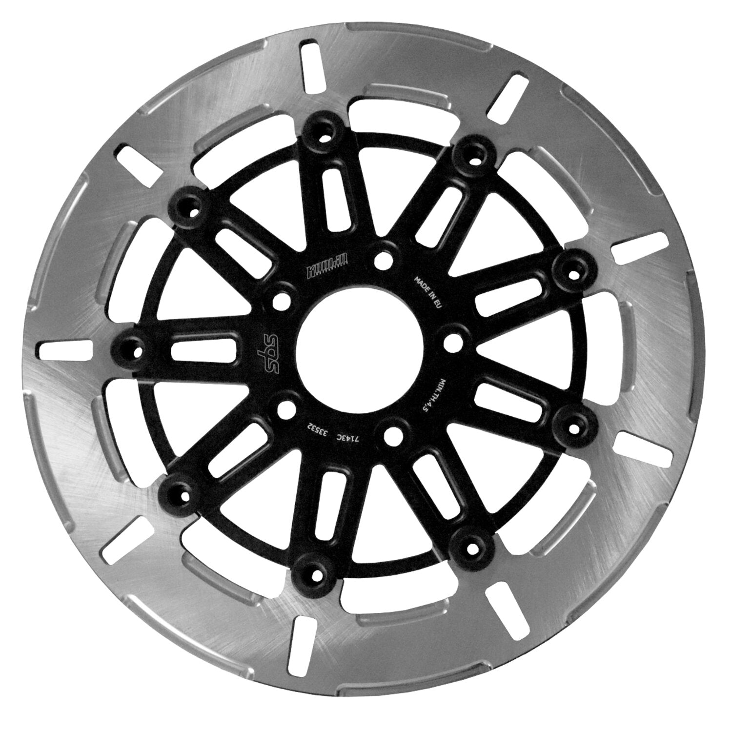 Kodlin by SBS '9-spoke' brake rotor front L/R - Clear