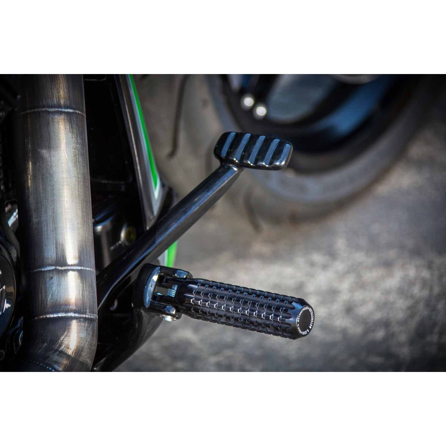 Rick's Motorcycles passenger foot pegs AK 4.7 - Black