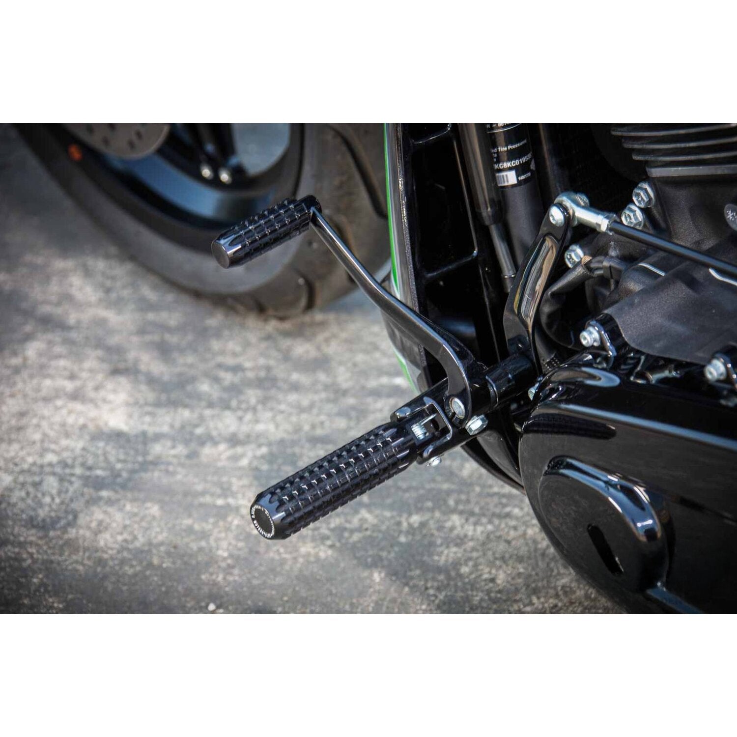 Rick's Motorcycles passenger foot pegs AK 4.7 - Black