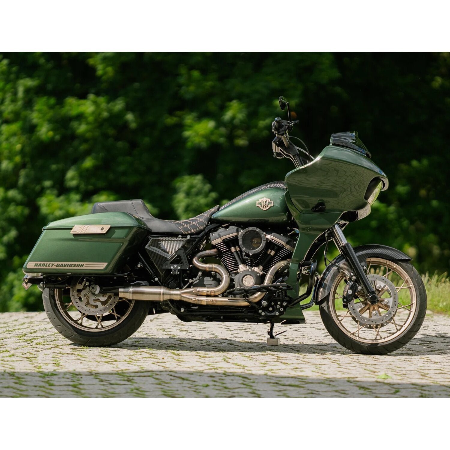 Tommy & Sons FXR style carbon side cover set - Woven