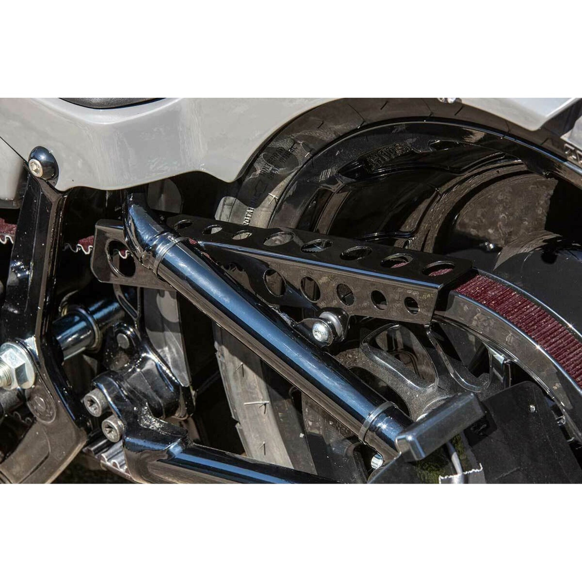 Rick's Motorcycles belt guard Round holes - Matte black
