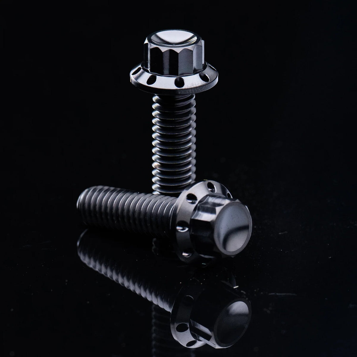 Arlen Ness titanium 12-point transm - top cover bolts - Black
