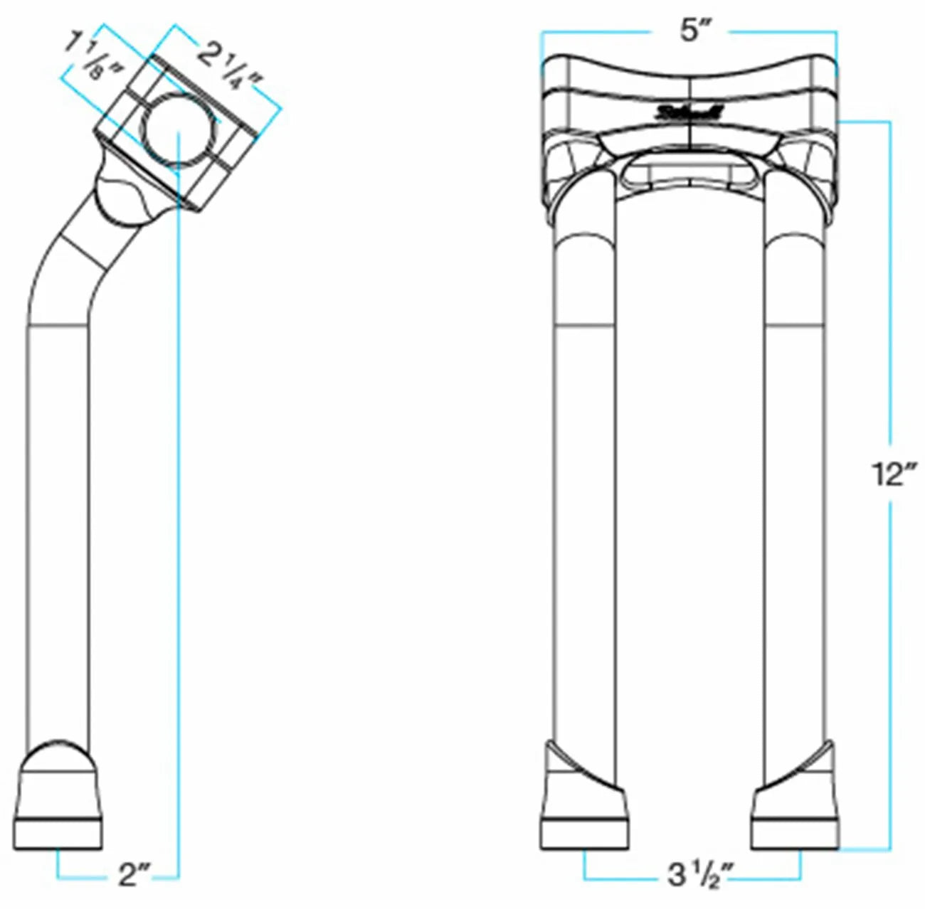 Biltwell Murdock 12" O/s Risers Chrome