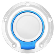 Fangster derby cover - Chrome Blue