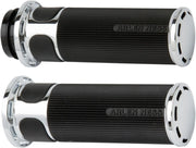 Arlen Ness Slot Track Grips - Black/chrome