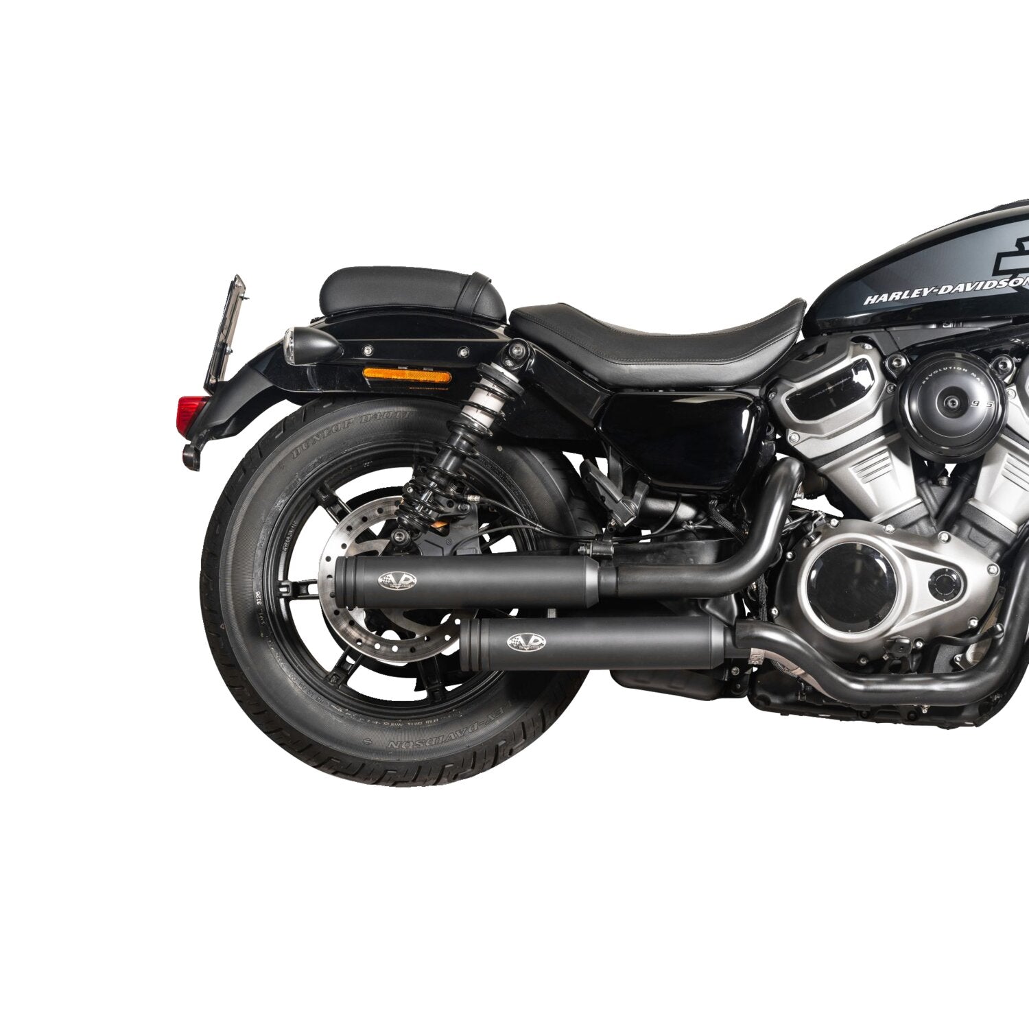V Performance 2-2 exhaust system - Double Ring end caps - Bla