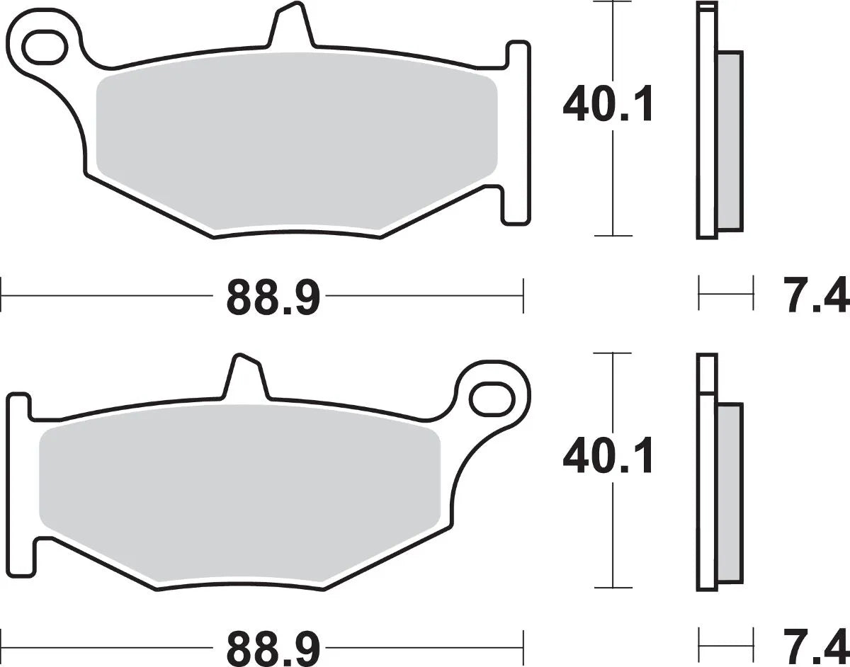 Sbs Ls Street Excel Sinterede Bremseklodser - Bag