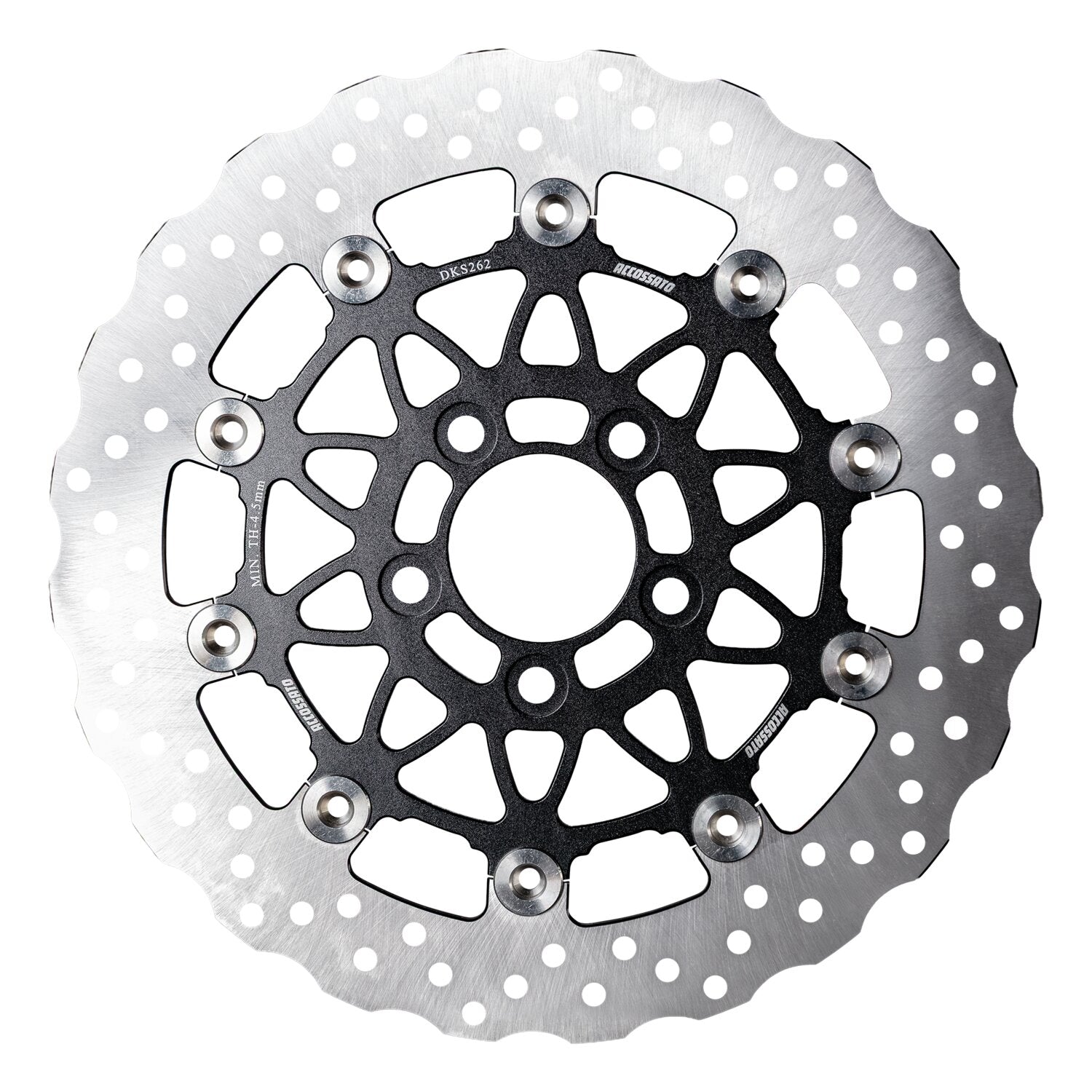 Accossato floating brake disc front - Wave - Black