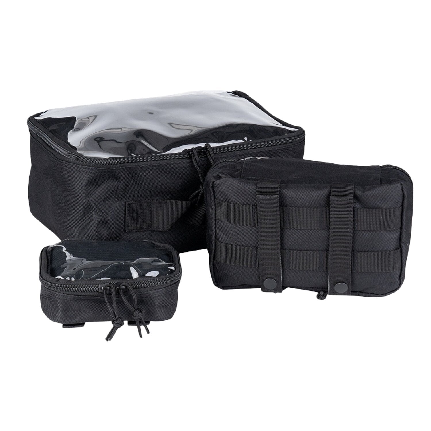 Army Surplus Organizer transparent set 3pcs black