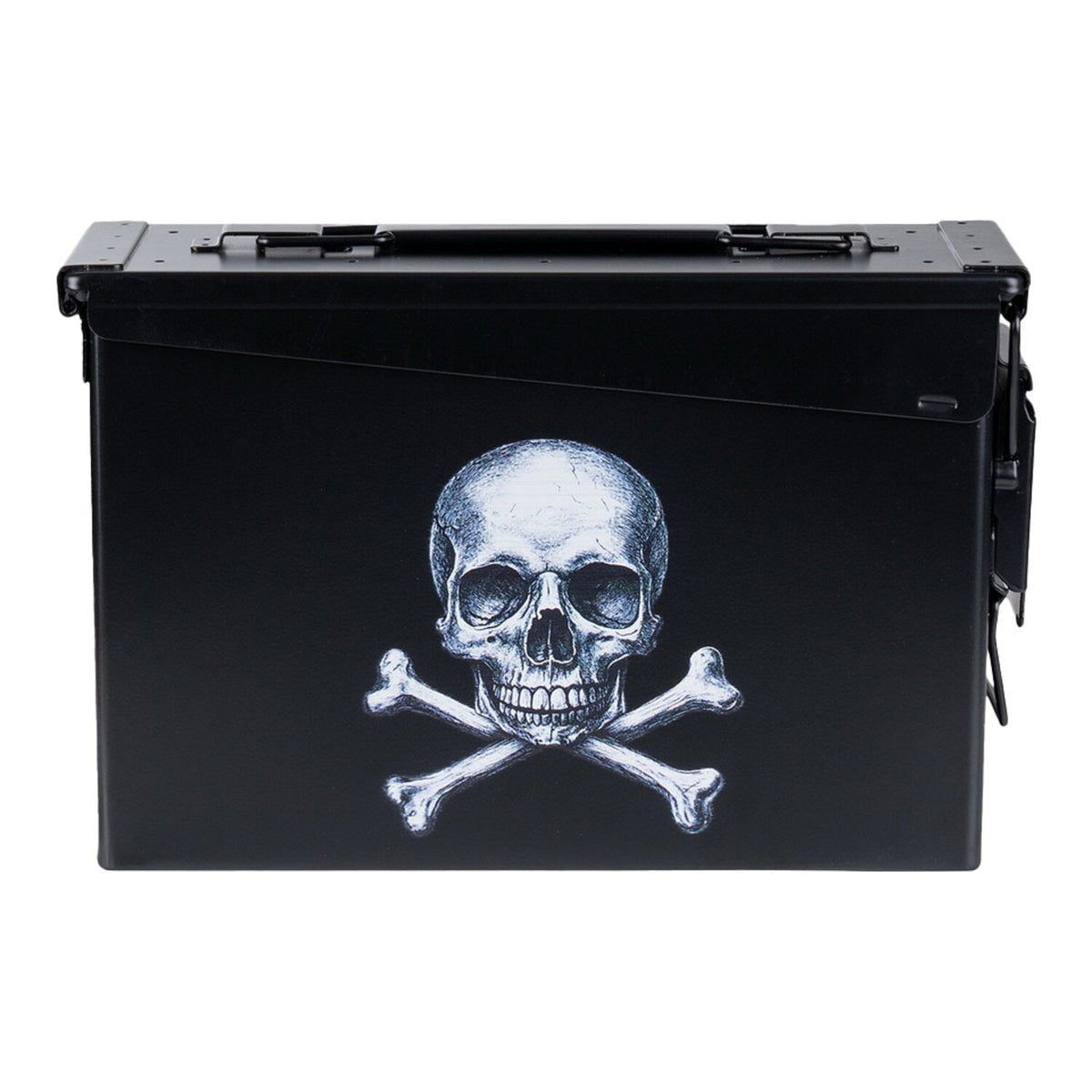 Army Surplus Ammo Skull and Bones box black