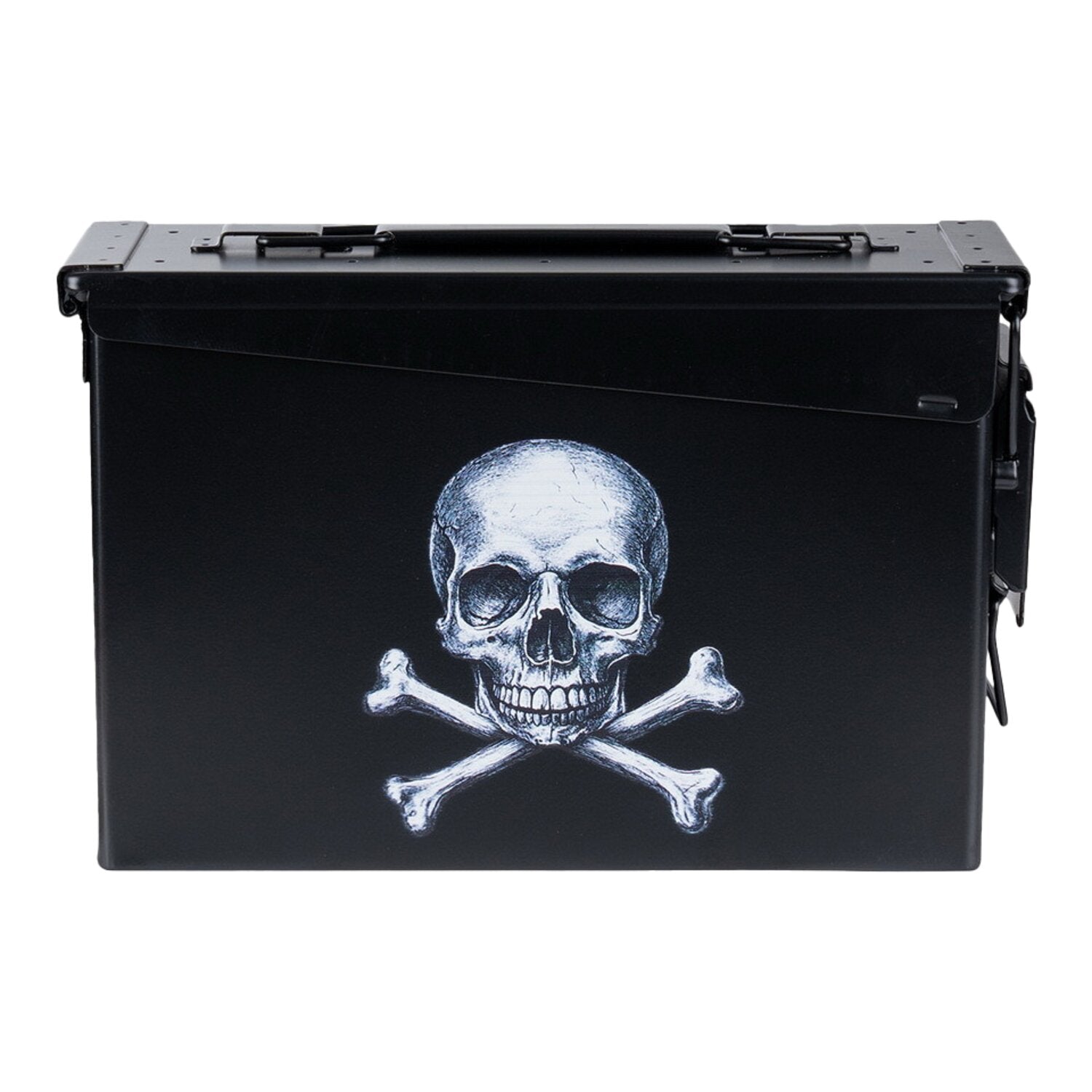 Army Surplus Ammo Skull and Bones box black