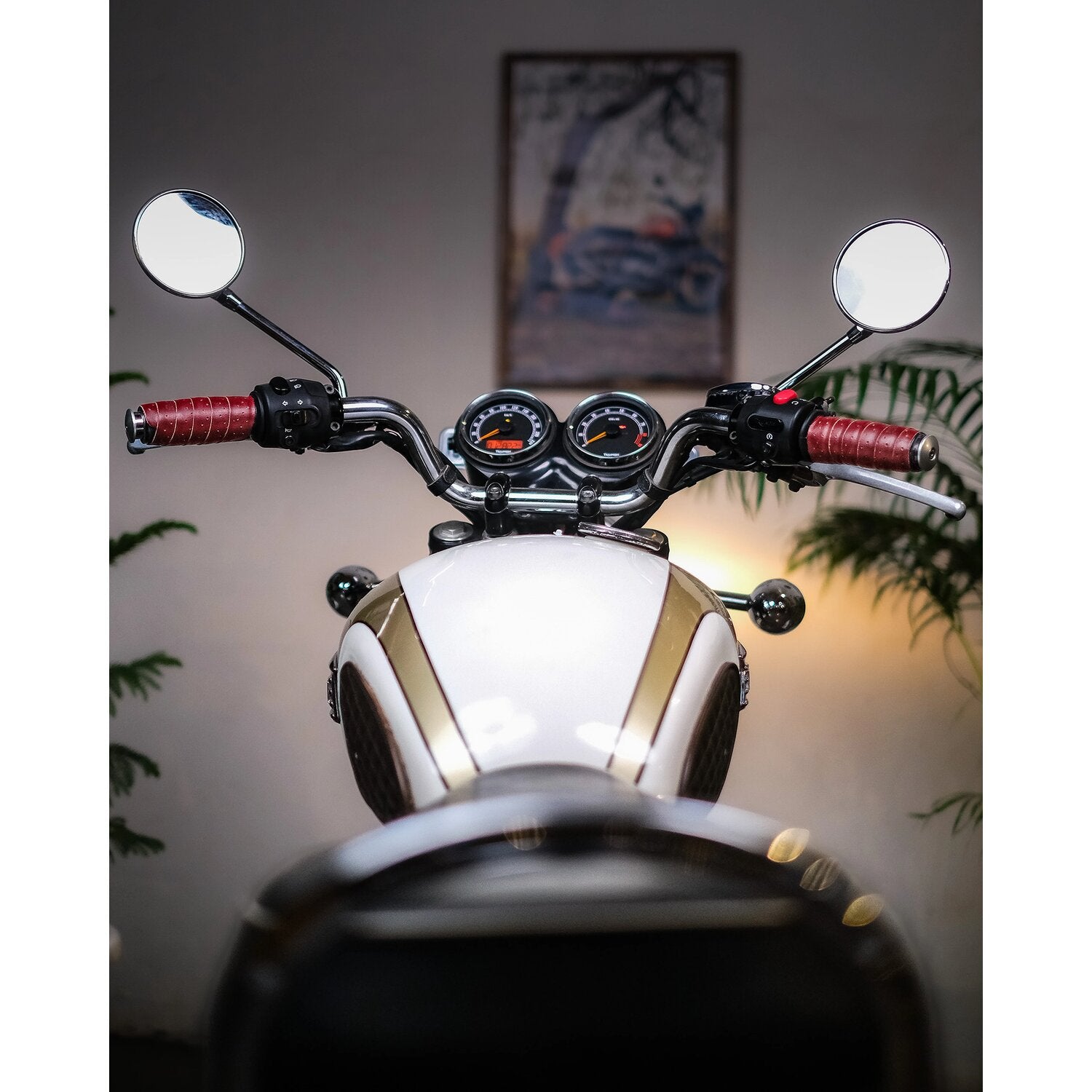 Trip Machine handlebar grip wraps - Cherry Red perforated