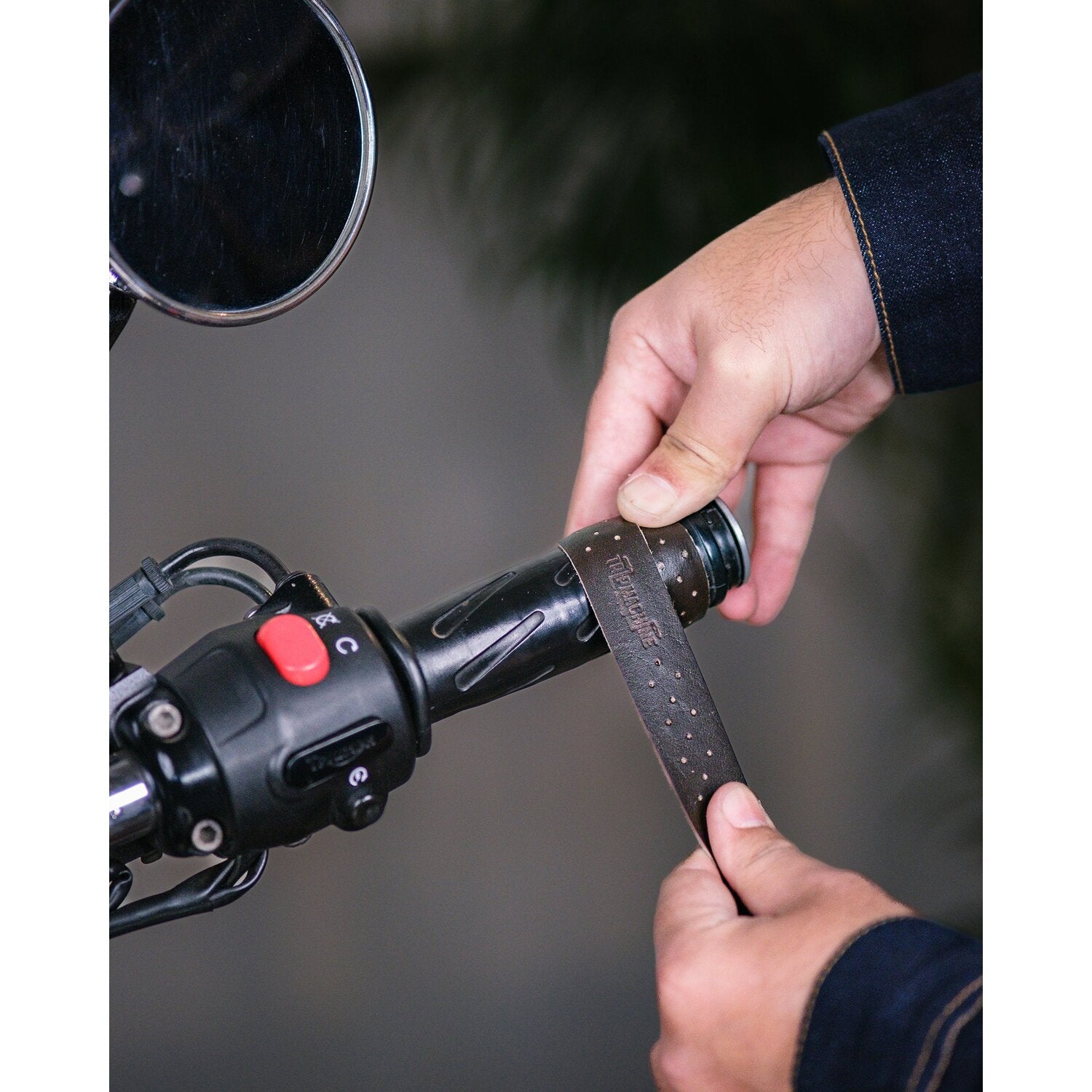 Trip Machine handlebar grip wraps - Dark Brown Caffeine perf