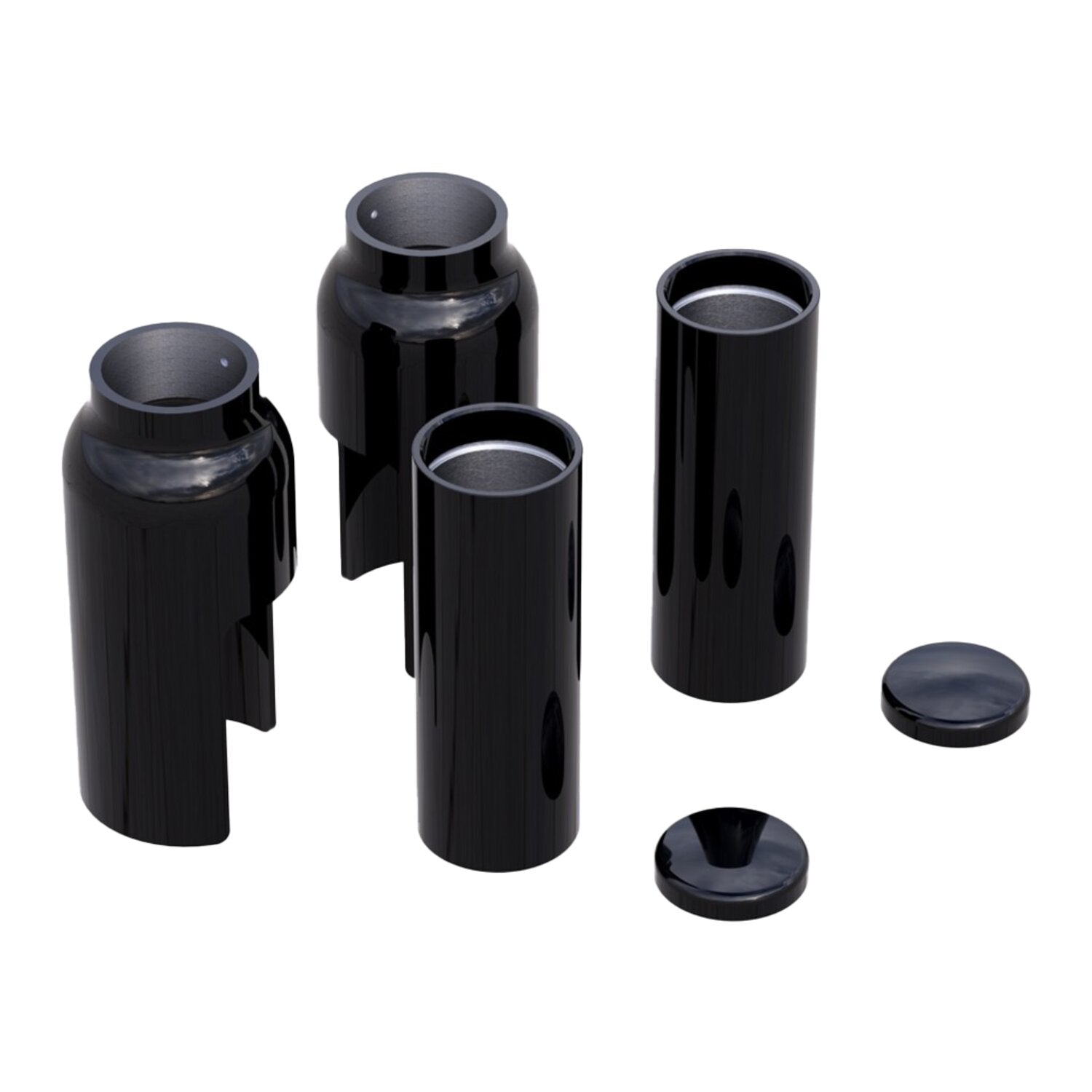 Rick's Motorcycles fork cover kit 6-piece - Black