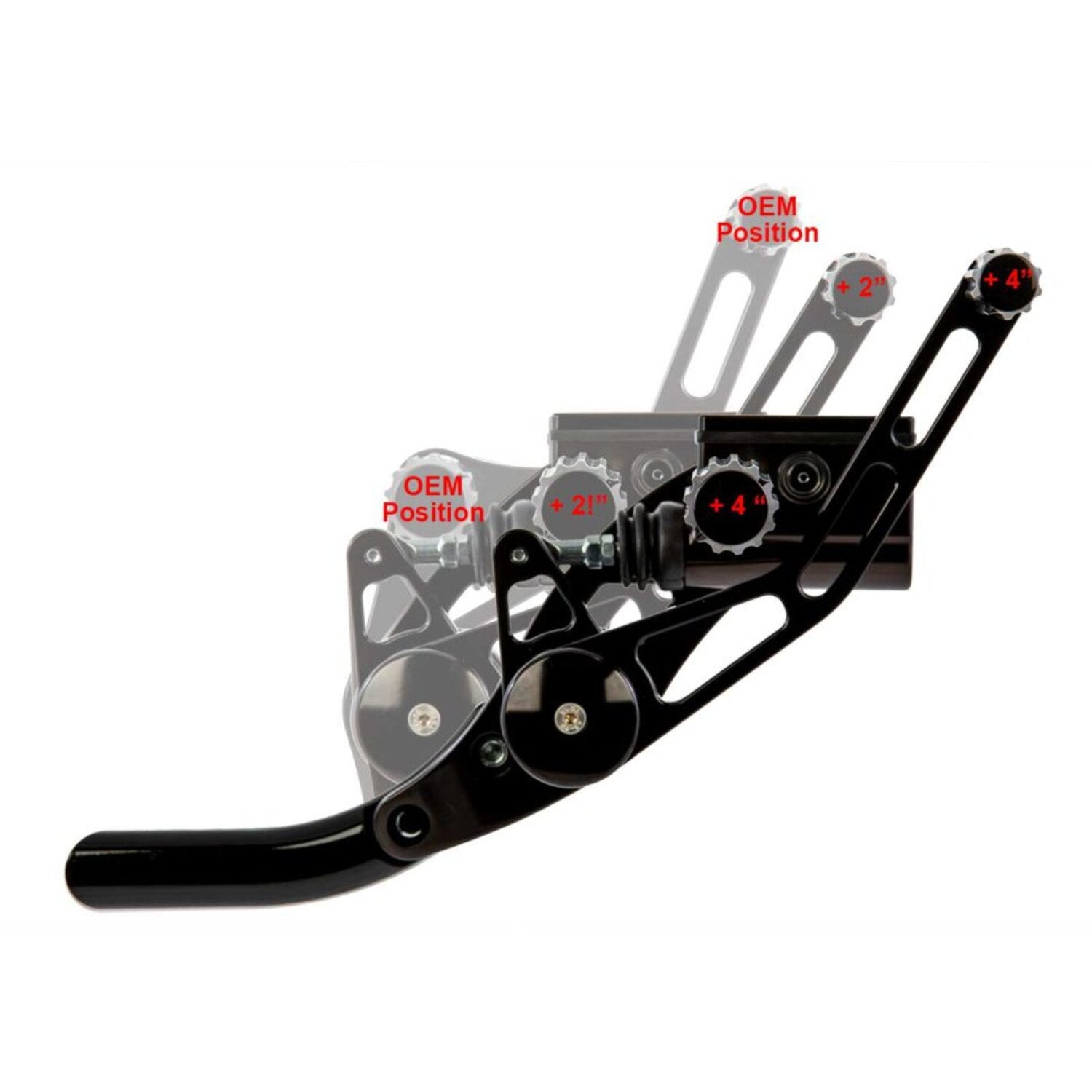 Rick's Motorcycles +2" Forw - control kit - AK 4.7 - Black