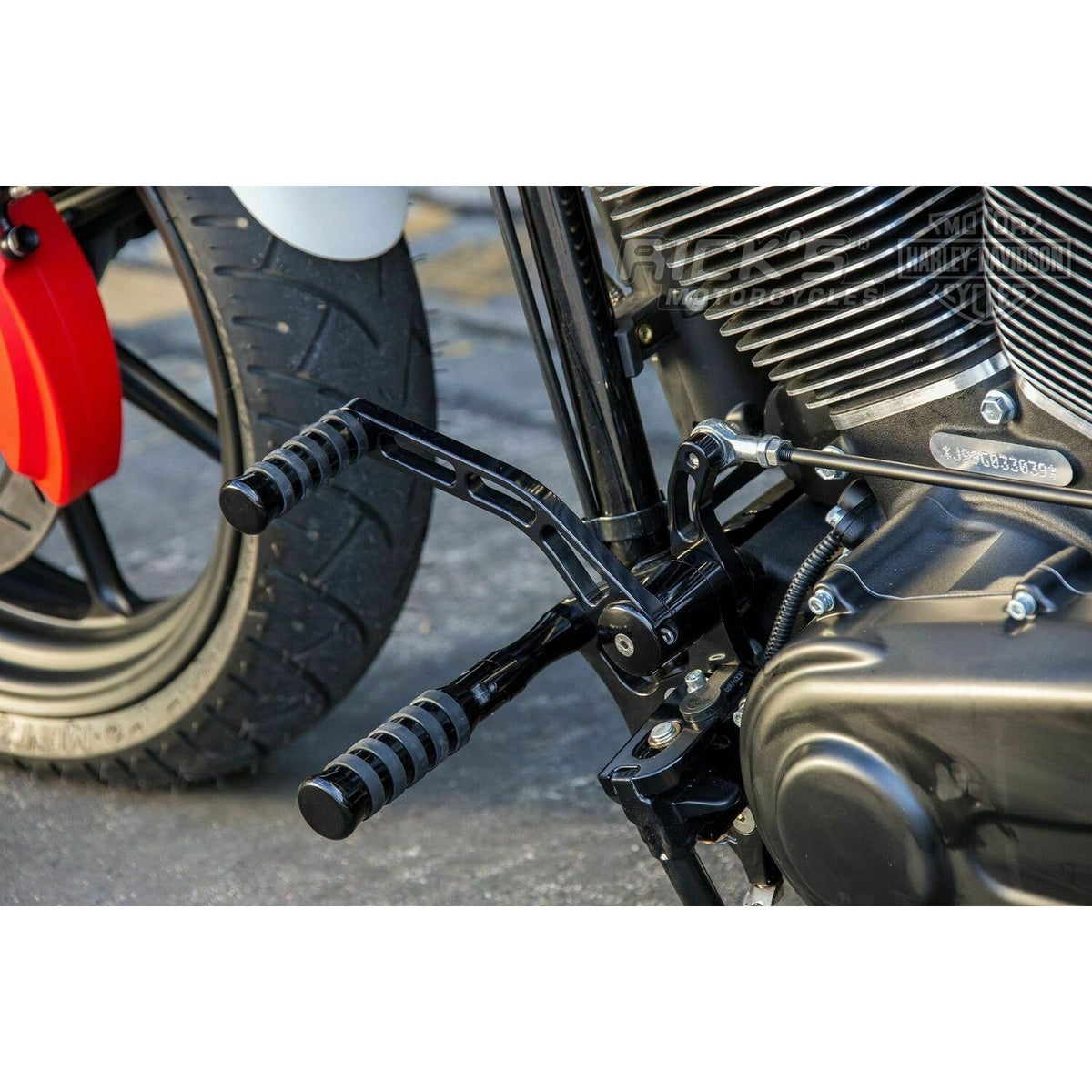 Rick's Motorcycles +4" Forw - control kit - O-Ring - Black