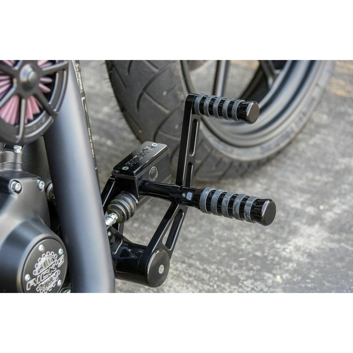 Rick's Motorcycles +2" Forw - control kit - O-Ring - Black