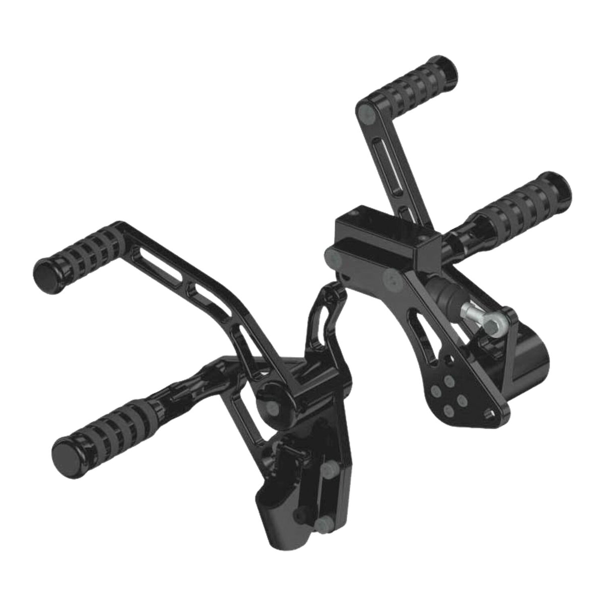 Rick's Motorcycles +2" Forw - control kit - O-Ring - Black