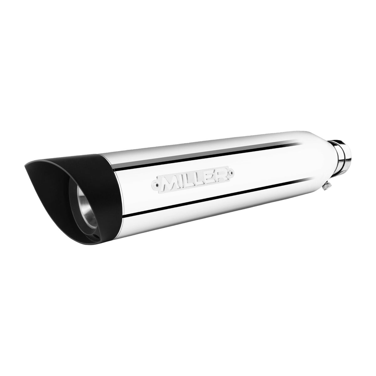 Miller Exhaust Miller Liberty Slip-On polished End cap SlashCut black