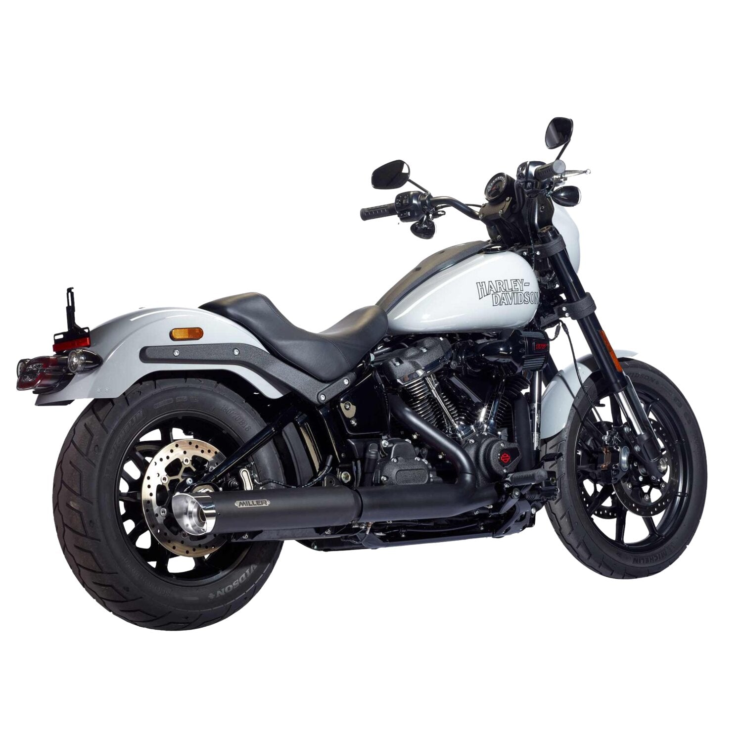 Miller Exhaust Miller Liberty Slip-On black End cap SlashCut polished