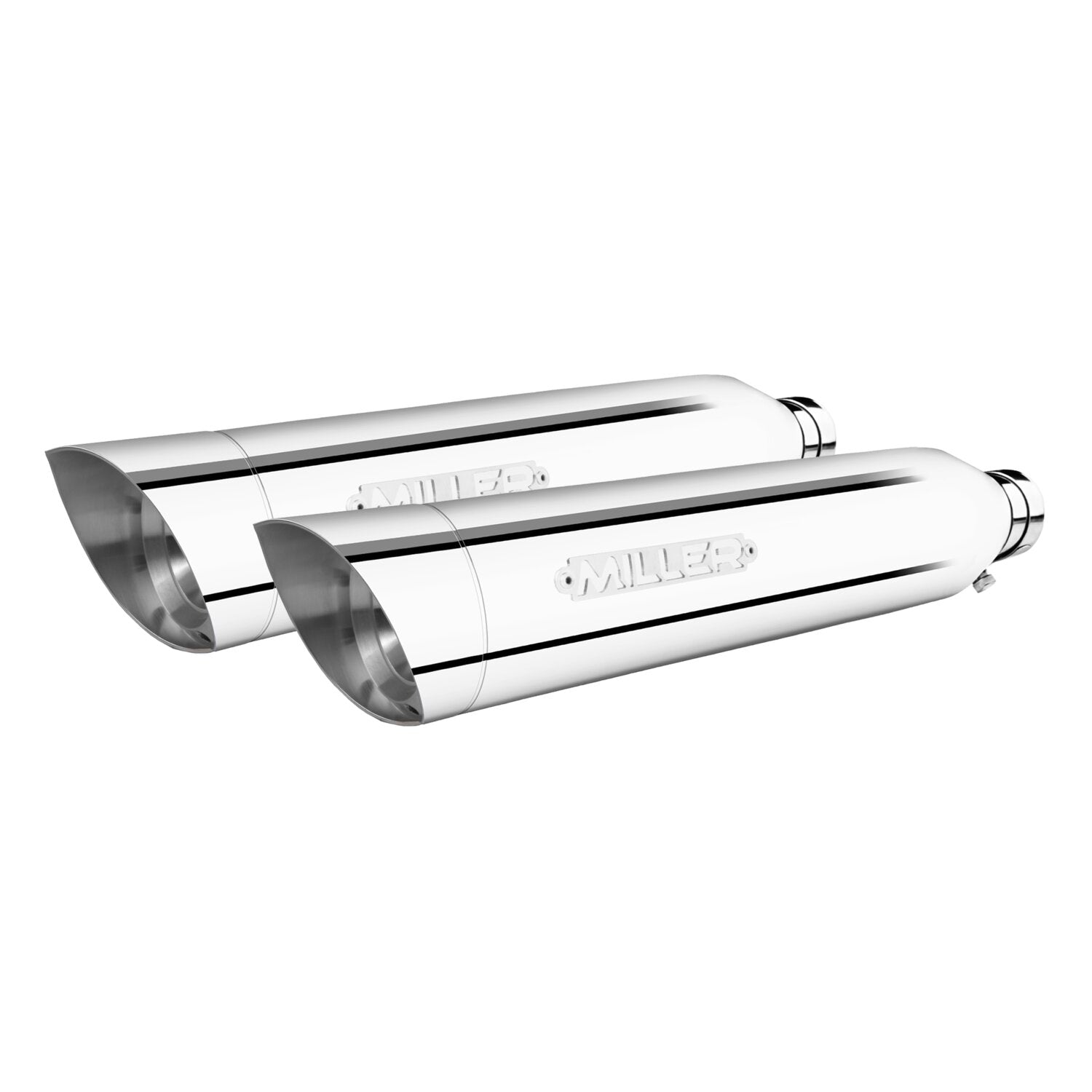 Miller Exhaust Miller Destiny Slip-Ons pol Endcap SlashCut pol