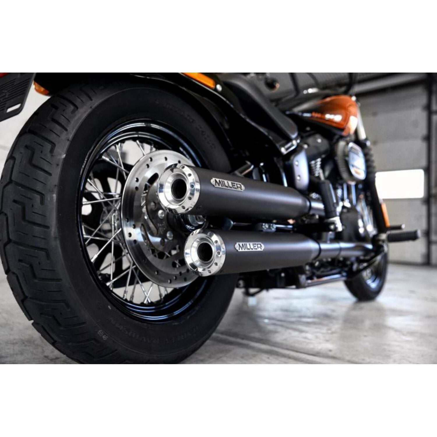 Miller Exhaust Miller Destiny Slip-Ons black End cap Standard polished