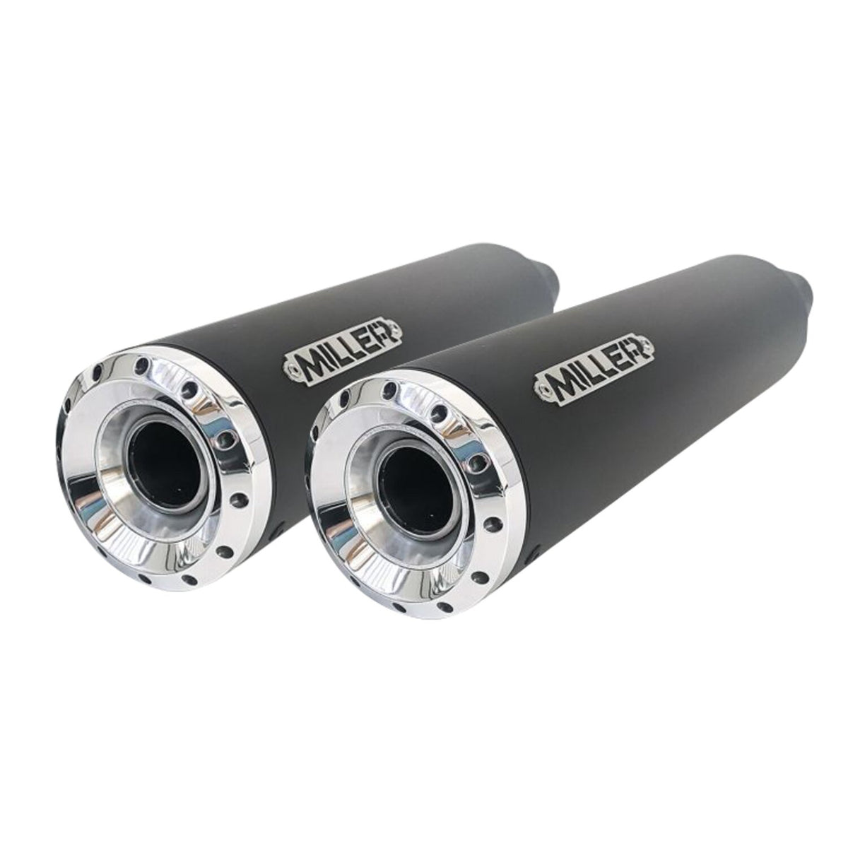 Miller Exhaust Miller Omaha II Slip-Ons black End cap Standard polished
