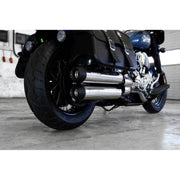 Miller Exhaust Miller Omaha II Slip-Ons polished End cap Tapered black