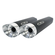 Miller Exhaust Miller Omaha II Slip-Ons black End cap SlashCut polished