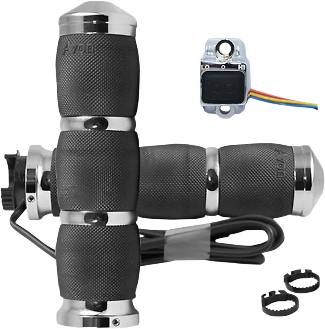 Avon Grips Heated Grips 1-inch Black/chrome