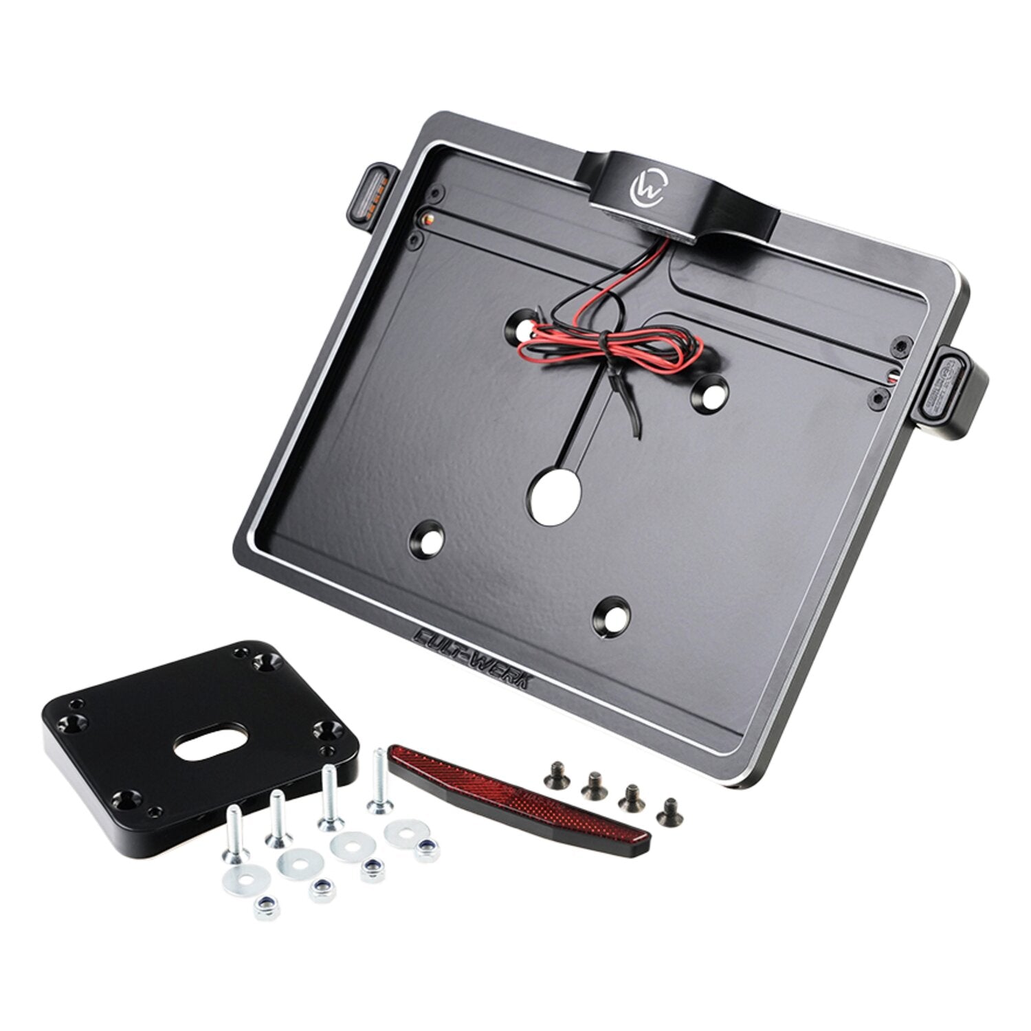Cult-Werk license plate bracket V2 - With 3-1 light combo