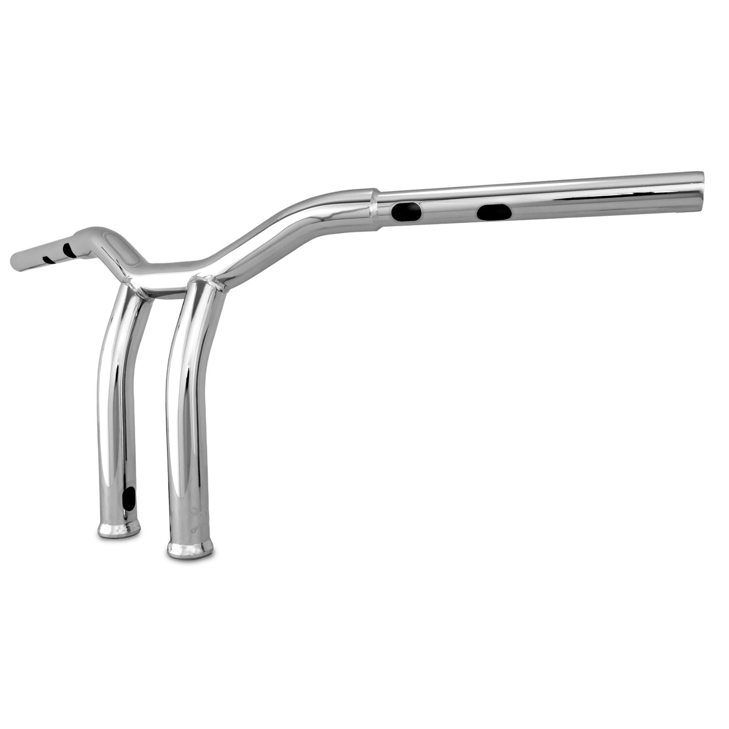 Burly Dominator raked 1-1/4" T-bar 10" rise - Chrome