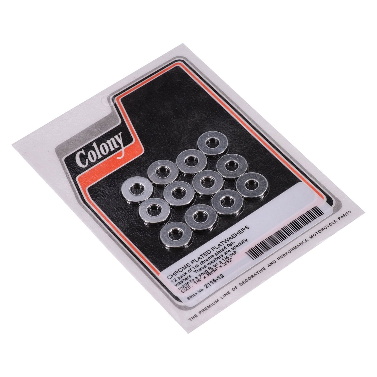 Colony Flatwashers 1/4" Chrome plated