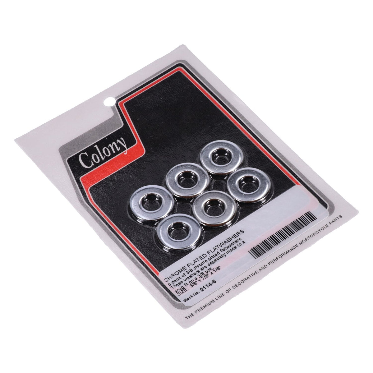 Colony Flatwashers 3/8" Chrome plated
