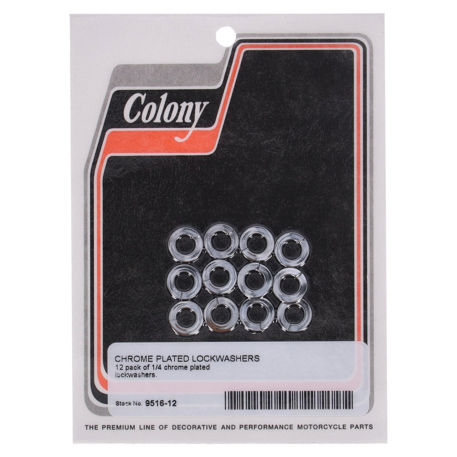 Colony Lockwashers 1/4" Chrome plated