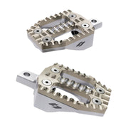 Kraus EXO foot peg set - Gold SS top / Machined alu base