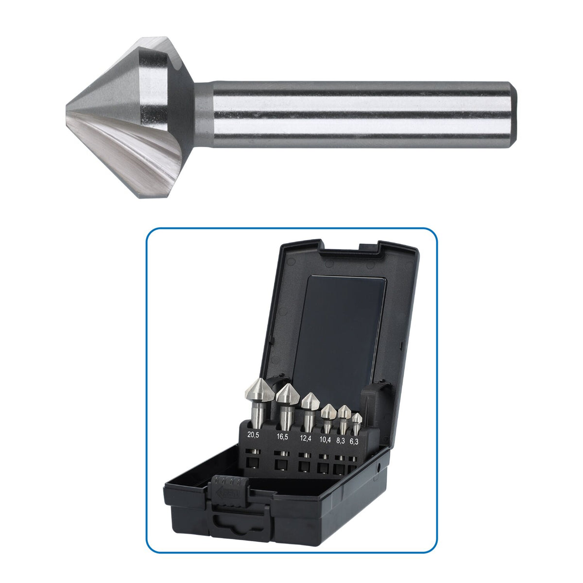 Labor HSS-G countersinks-set DIN335C 6-piece