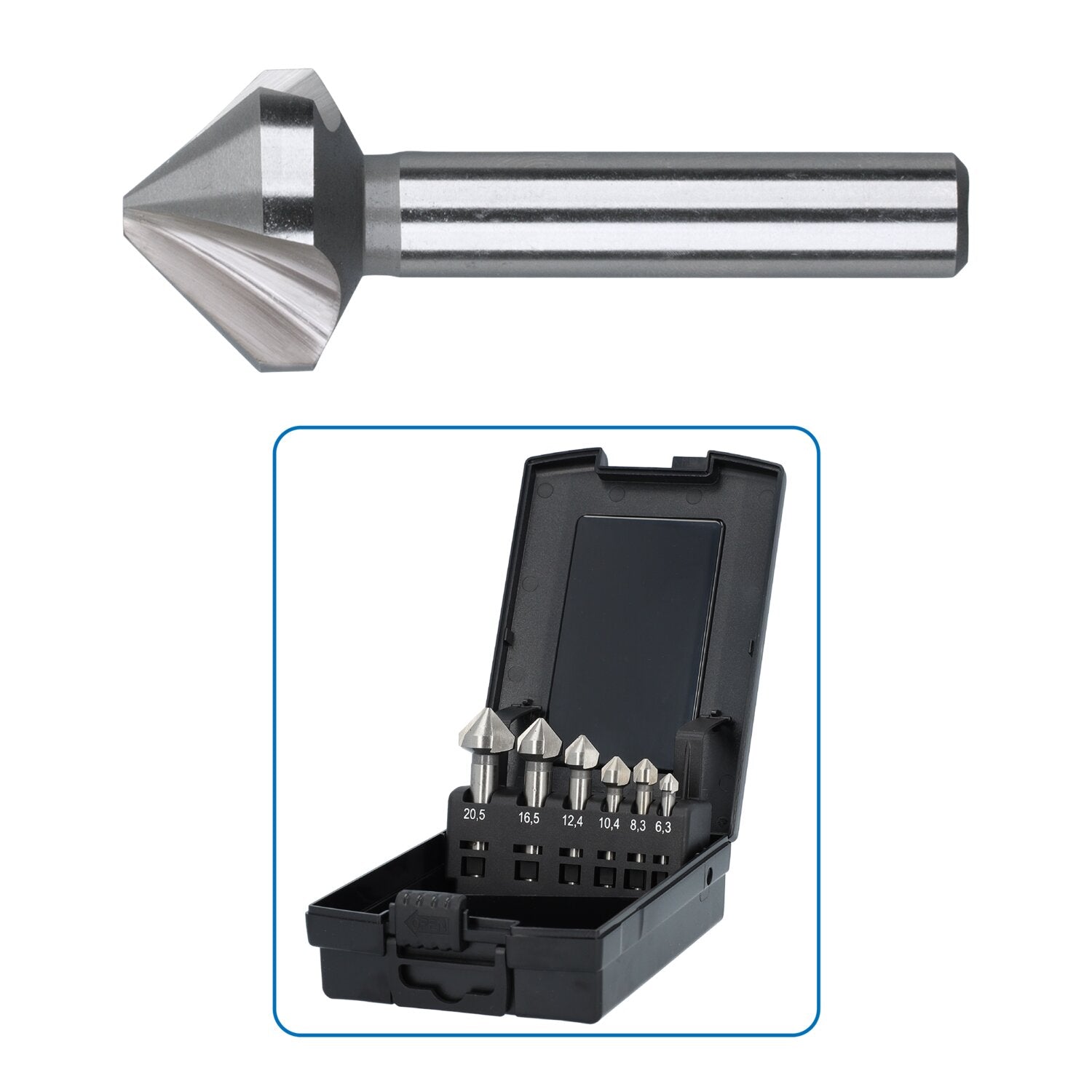 Labor HSS-G countersinks-set DIN335C 6-piece