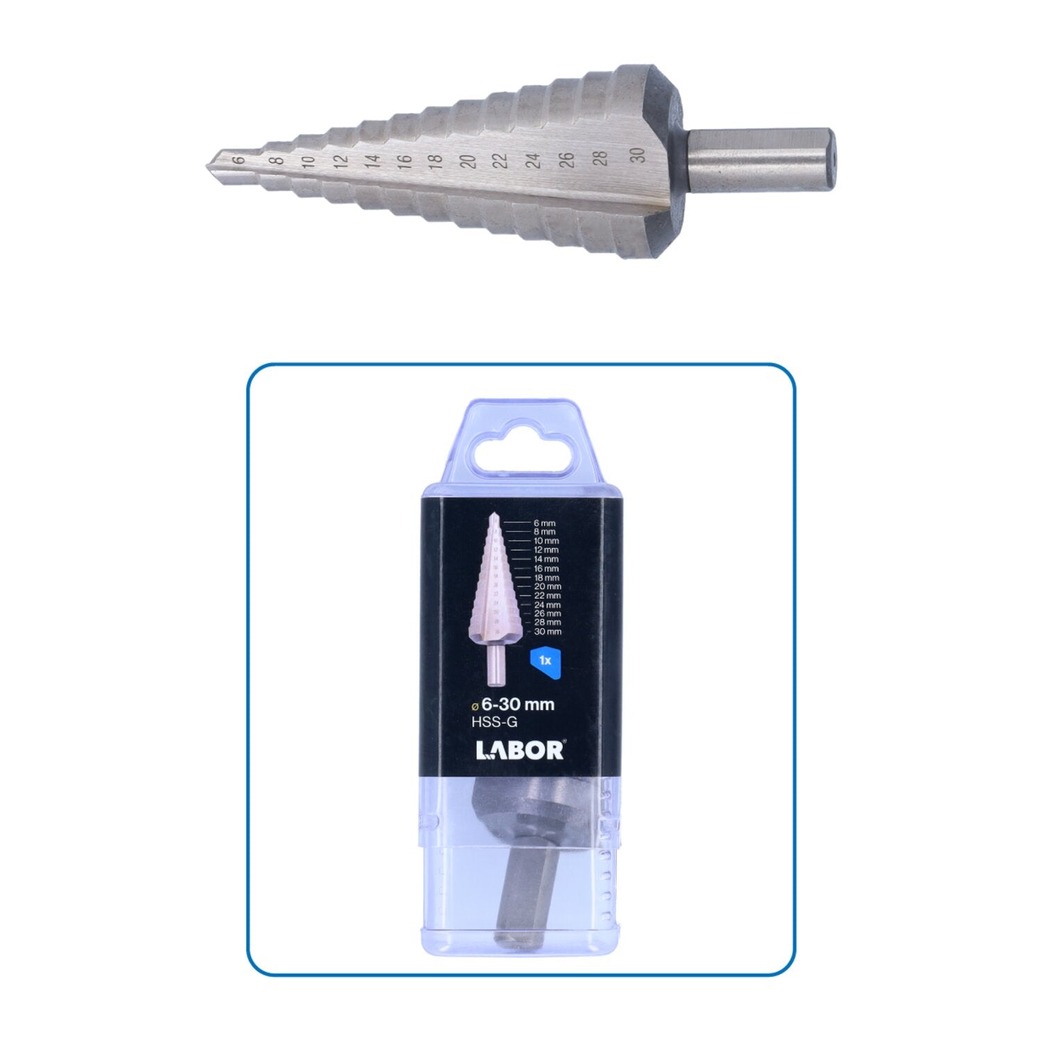 Labor HSS-G step drill bit ø4-12mm