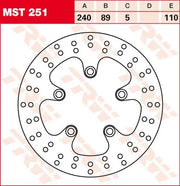 Trw Rund Fast Bremse Rotor 220-250mm - Bag