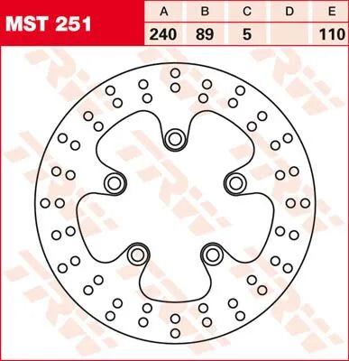 Trw Round Fixed Brake Rotor 220-250mm - Rear