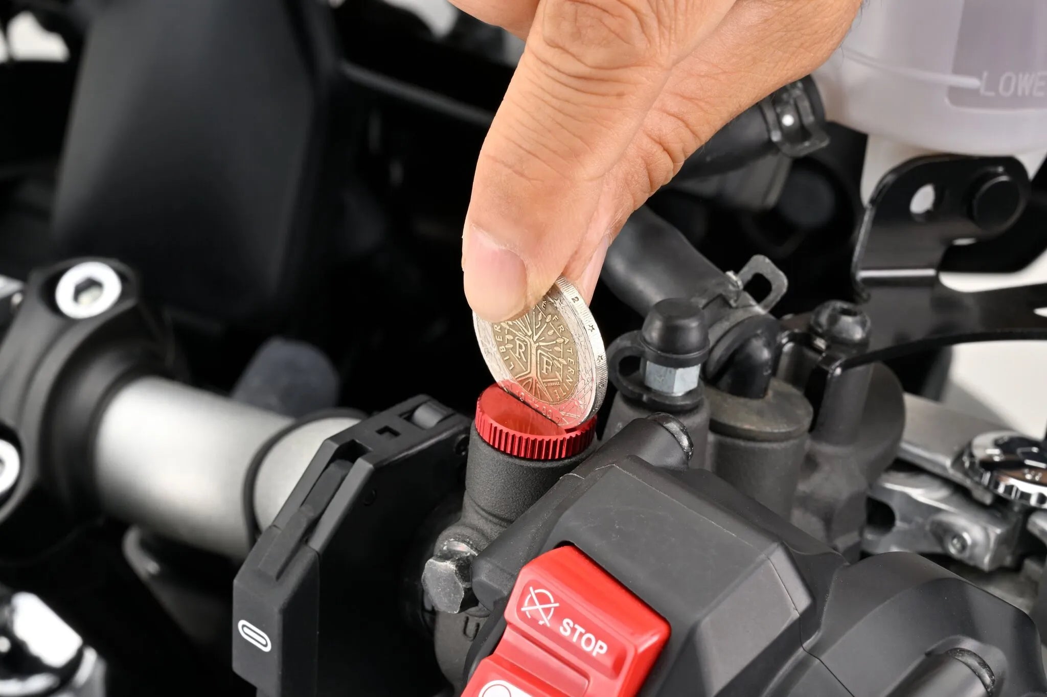 Daytona Mirror Plug Bolt M10 X 1.25 - Red Anodized