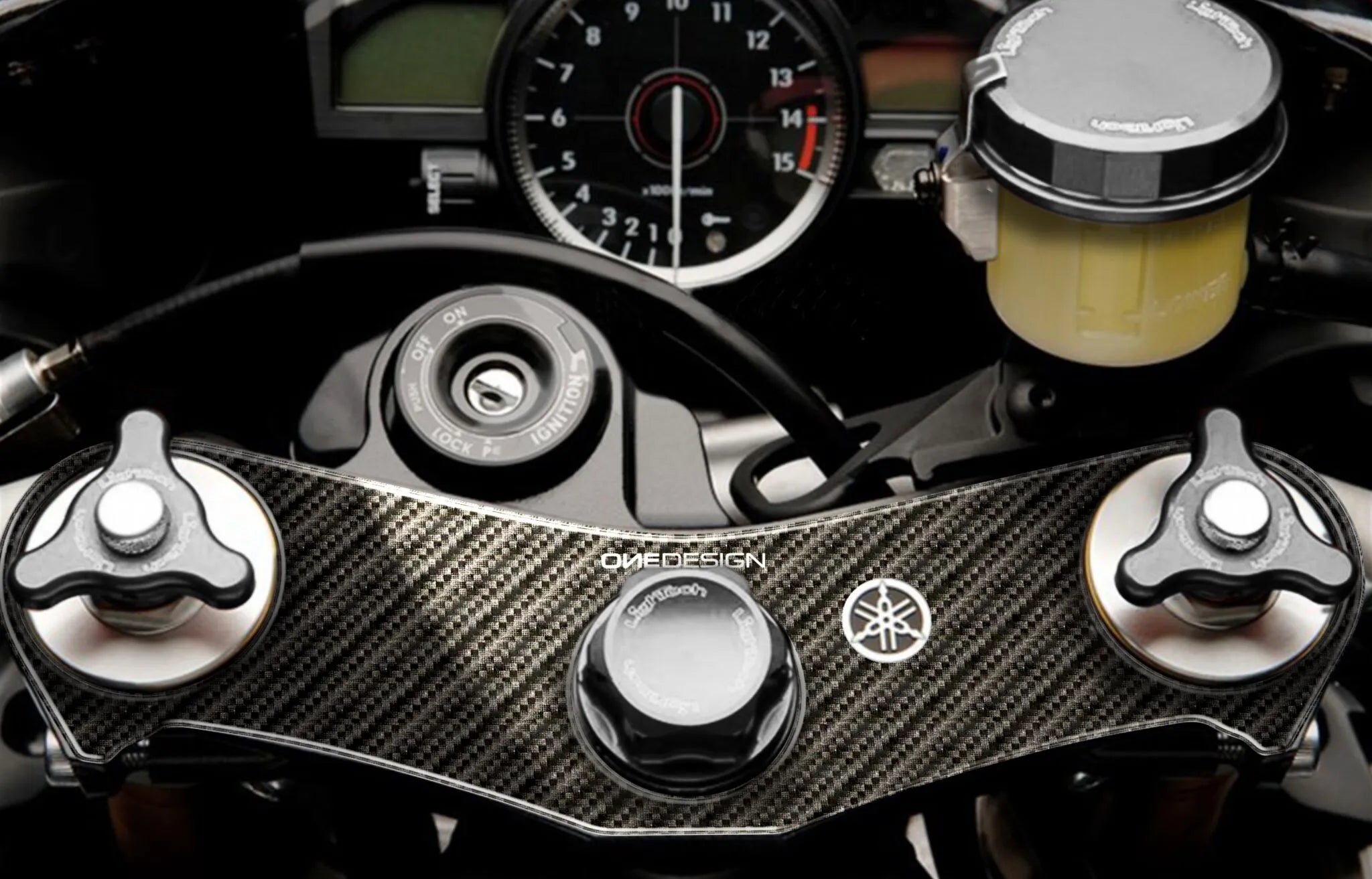 Onedesign Yoke Protector With Carbon Fiber Graphic For Yamaha