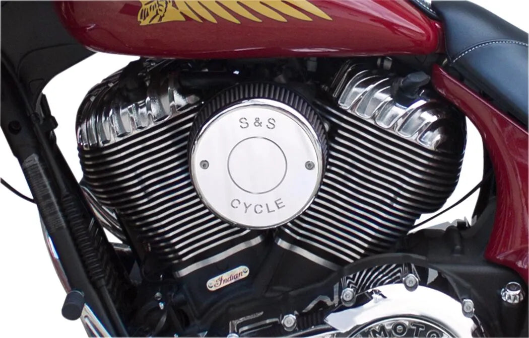 S&s Cycle Air Cleaner Cover - Nostalgic Script Chrome