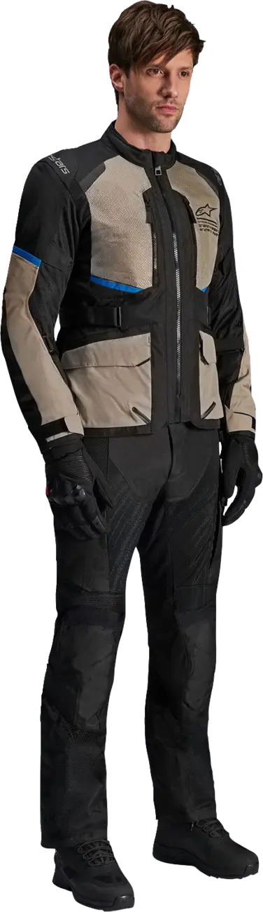 Alpinestars Andes Air Drystar® Men's All Weather Jacket - Black/Laurel Gray/Bright Blue