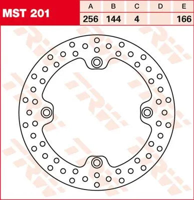 Trw Round Fixed Brake Rotor 250-299mm - Front