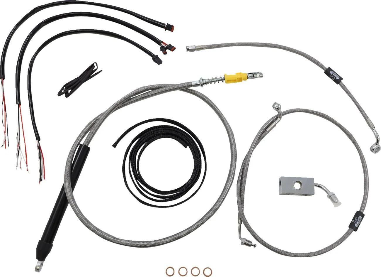 La Choppers Stainless Braided Cable & Brake Line Kit 18"-20"