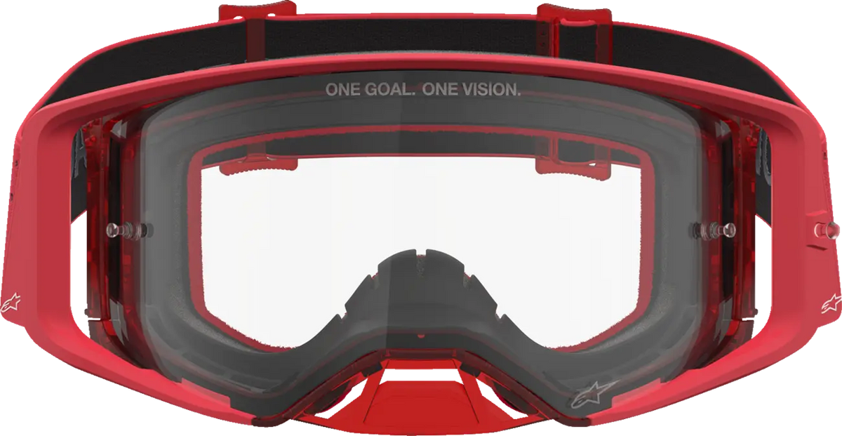 Alpinestars Supertech Vesta Goggle Chrome Red Clear Lens